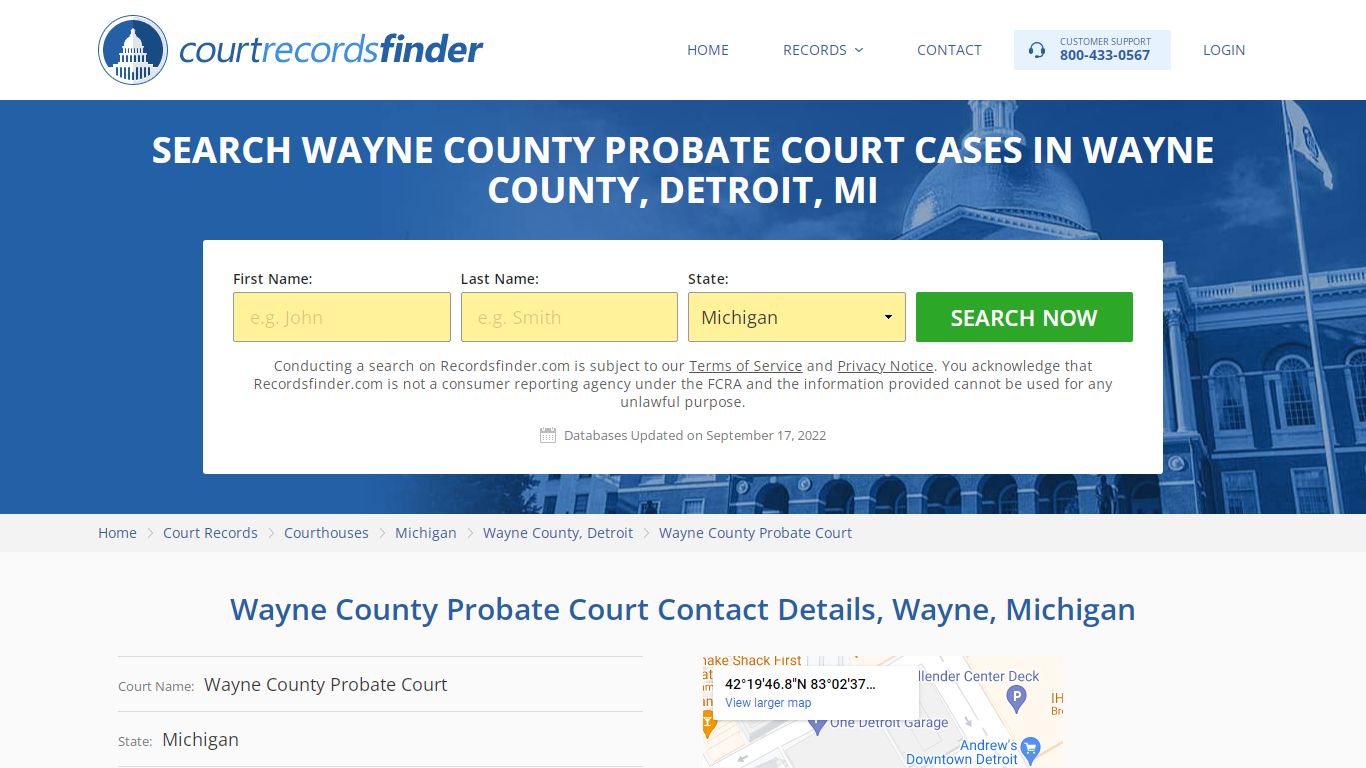 Wayne County Probate Court Case Search - RecordsFinder